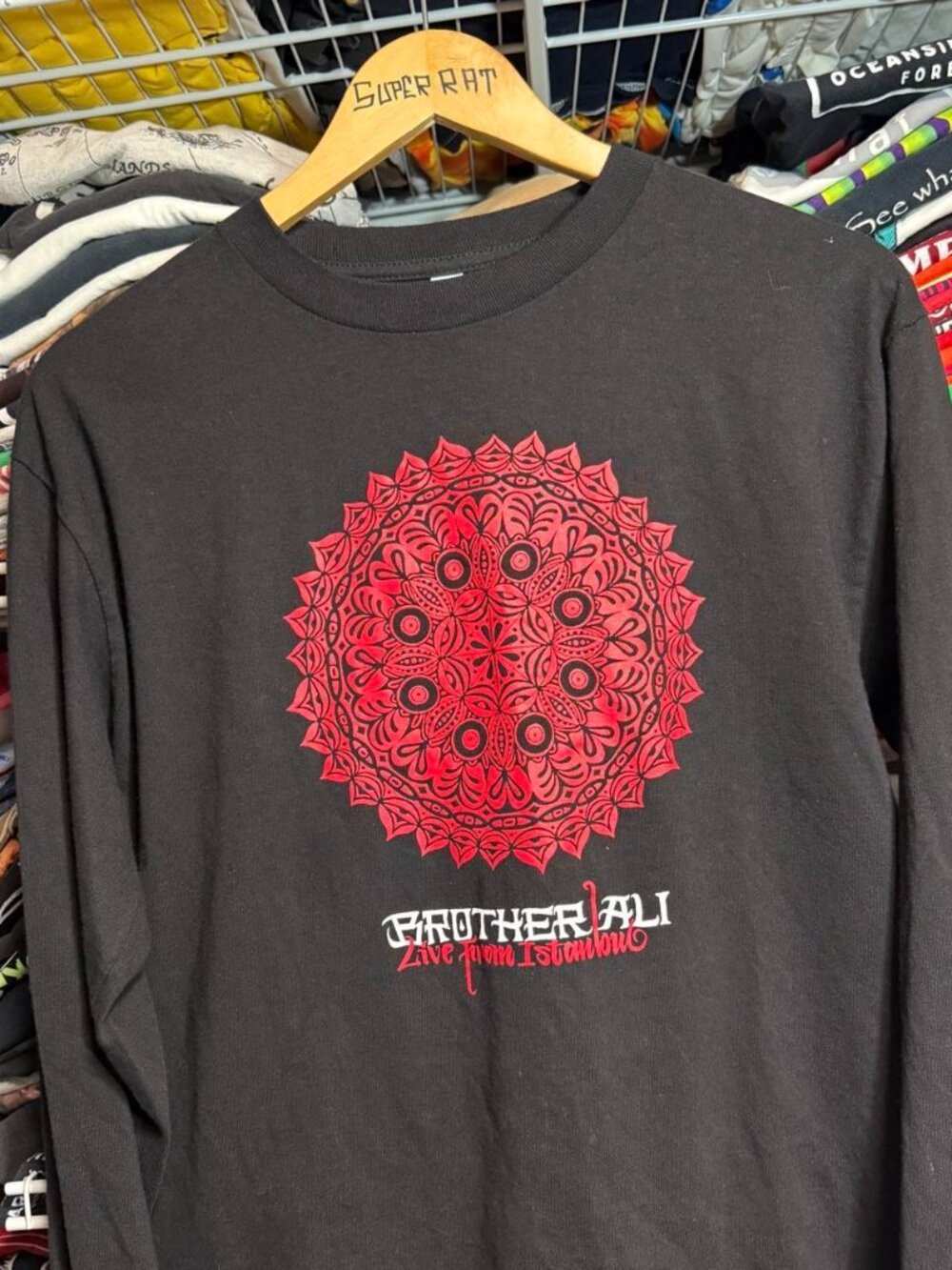 Brother Ali Live From Istanbul Long Sleeve T-Shirt with red mandala graphic